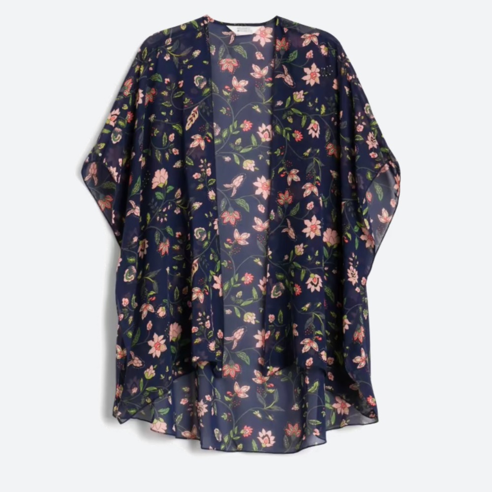 MIX BY 41 HAWTHORN-Margoux Chiffon Open Front Woven. Size small